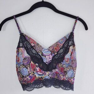 Vintage Oscar de la Renta Floral Lace Cami Top Indie Whimsigoth Feminine Size 32